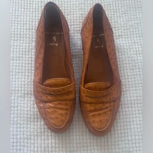 EXCELLENT | POLO RALPH LAUREN 9 D GENUINE OSTRICH FULL QUILL LOAFERS SHOES